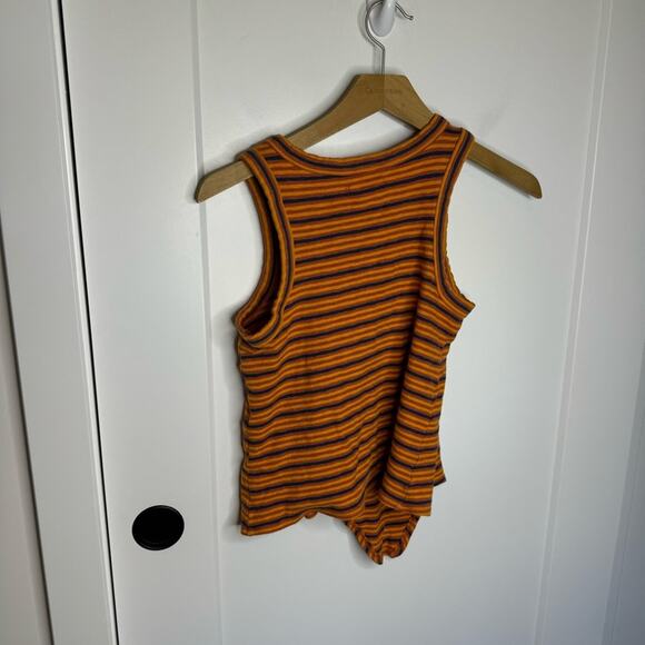 Madewell Audio Tie Knot Front Striped Tank Top Size XXS - Picture 5 of 5